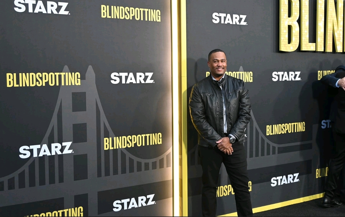 E'Ian West at the Blindspotting premiere with STARZ