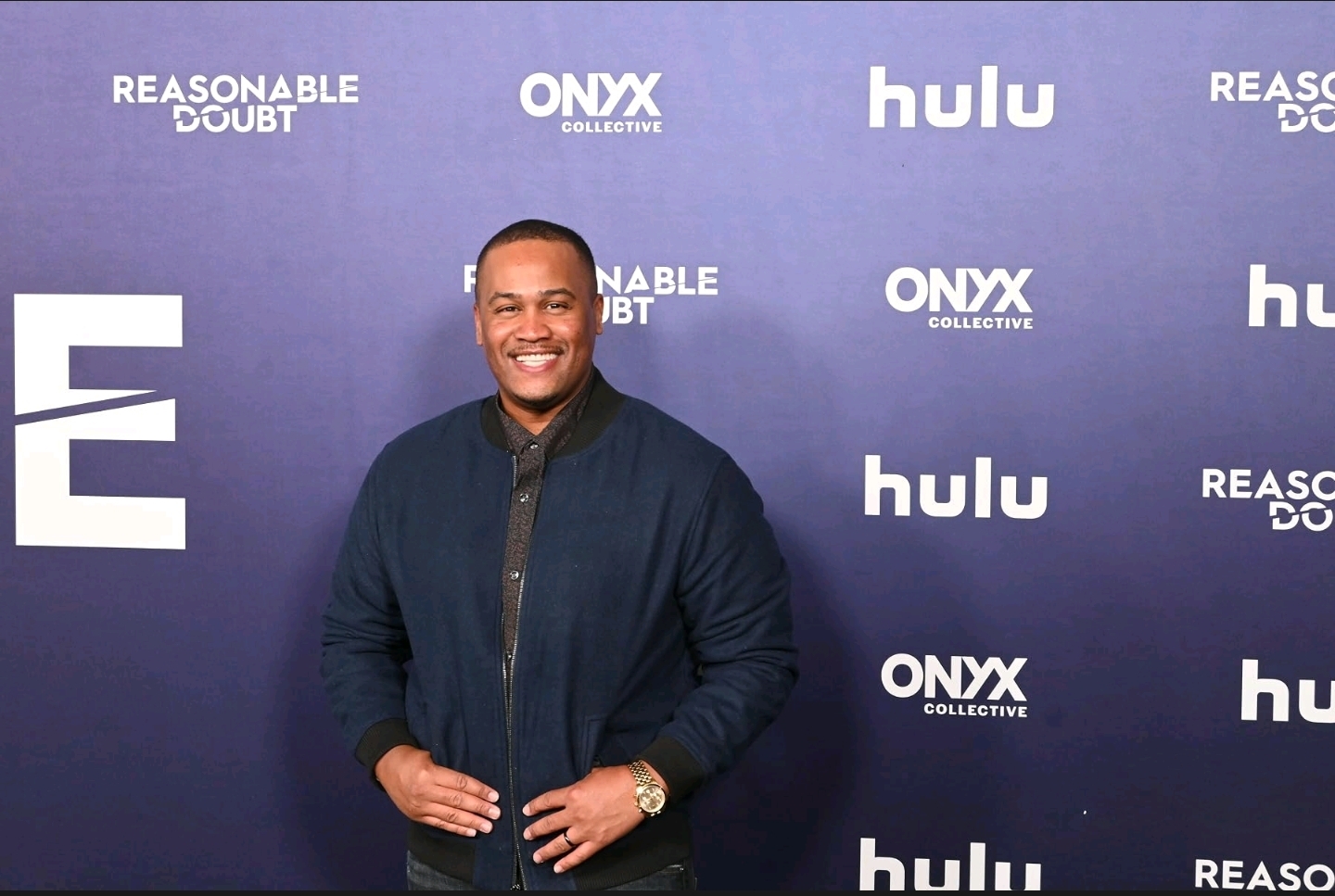 E'Ian West at the Reasonable Doubt premiere with Onyx Collective and Hulu